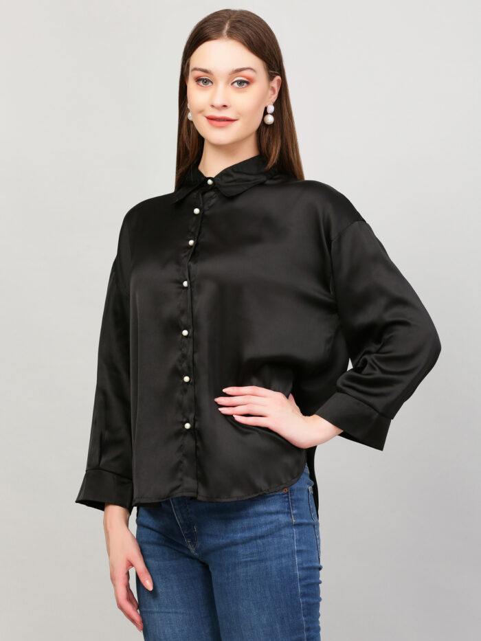 Women Formal Black Shirt