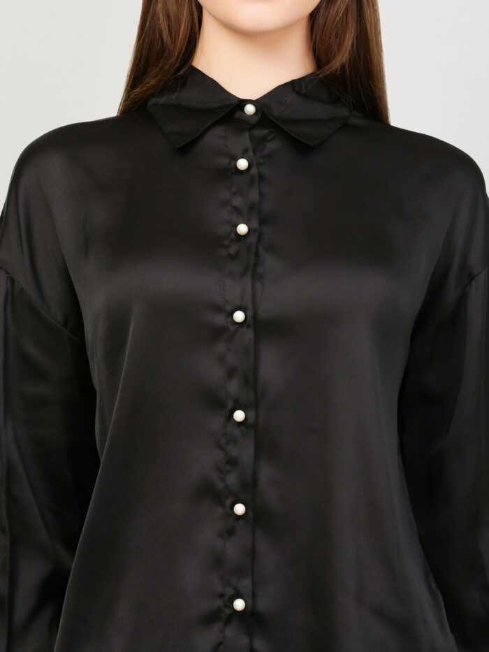 Women Formal Black Shirt