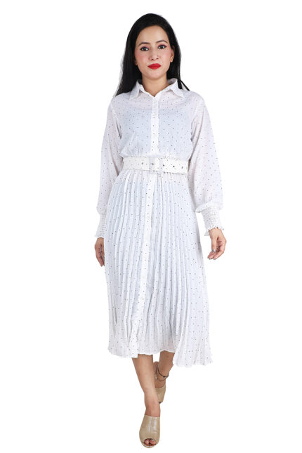 Polka Dot Dress white