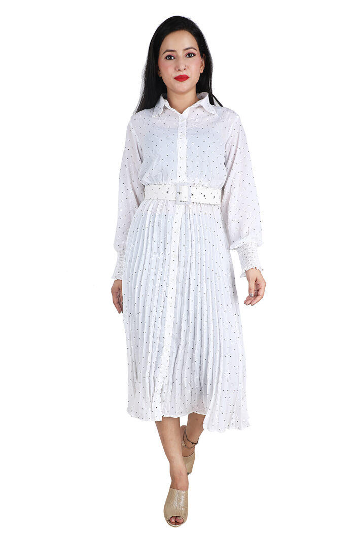 Polka Dot Dress white