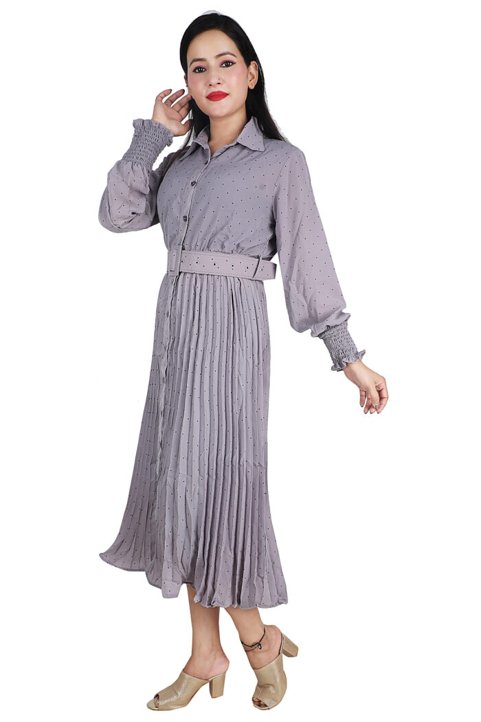 Polka Dot Dress Gray