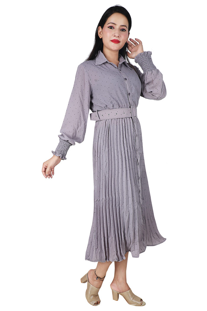 Polka Dot Dress Gray