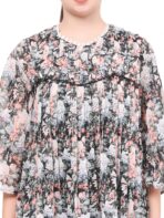Flower Women Tops Black