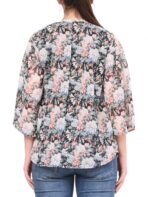 Flower Women Tops Black