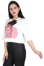 Women Crop T shirt White