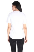Women White Printed T-Shirt
