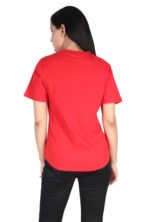 Women Red Printed T-Shirt