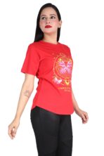 Women Red Printed T-Shirt