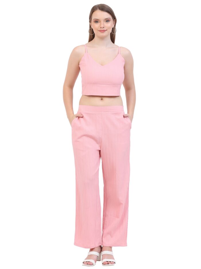 Women Peach Co-ords Set || 3 Piece Set