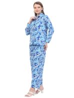 Night Suits for Women || Blue Printed Night Suit Set