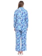 Night Suits for Women || Blue Printed Night Suit Set