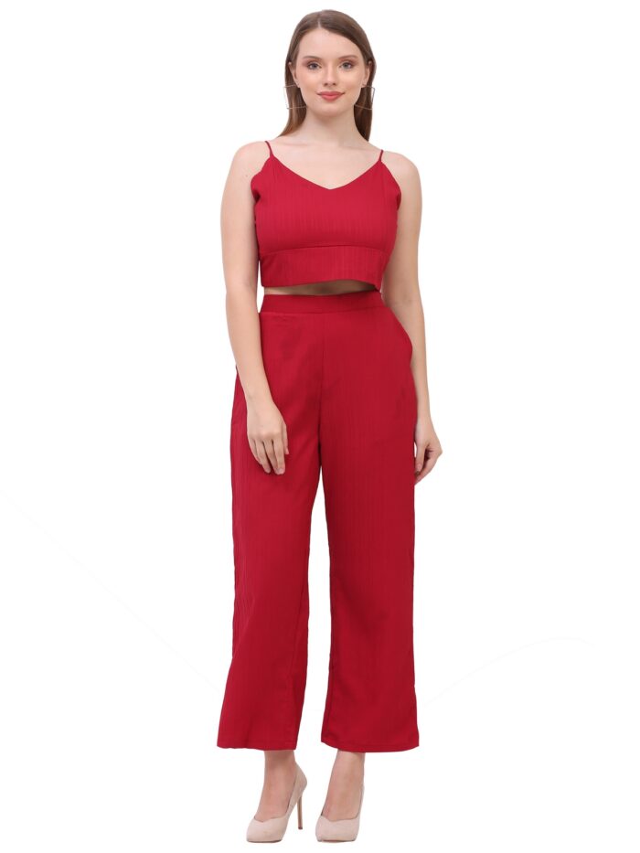 Women Pink Co-ords Set || 3 Piece Set