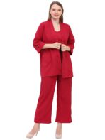 Women Pink Co-ords Set || 3 Piece Set