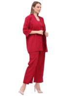 Women Pink Co-ords Set || 3 Piece Set
