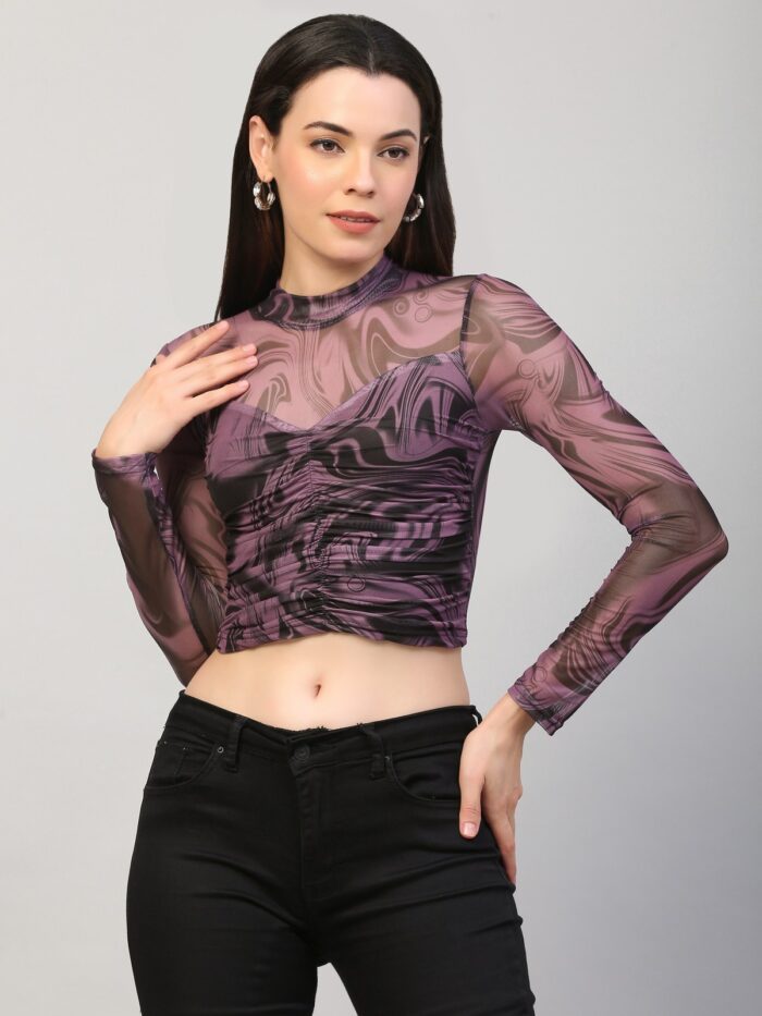 Tie And Dye Multicolor Top For Women