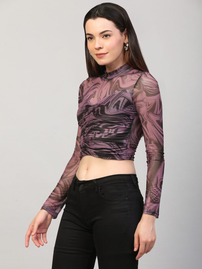 Tie And Dye Multicolor Top For Women