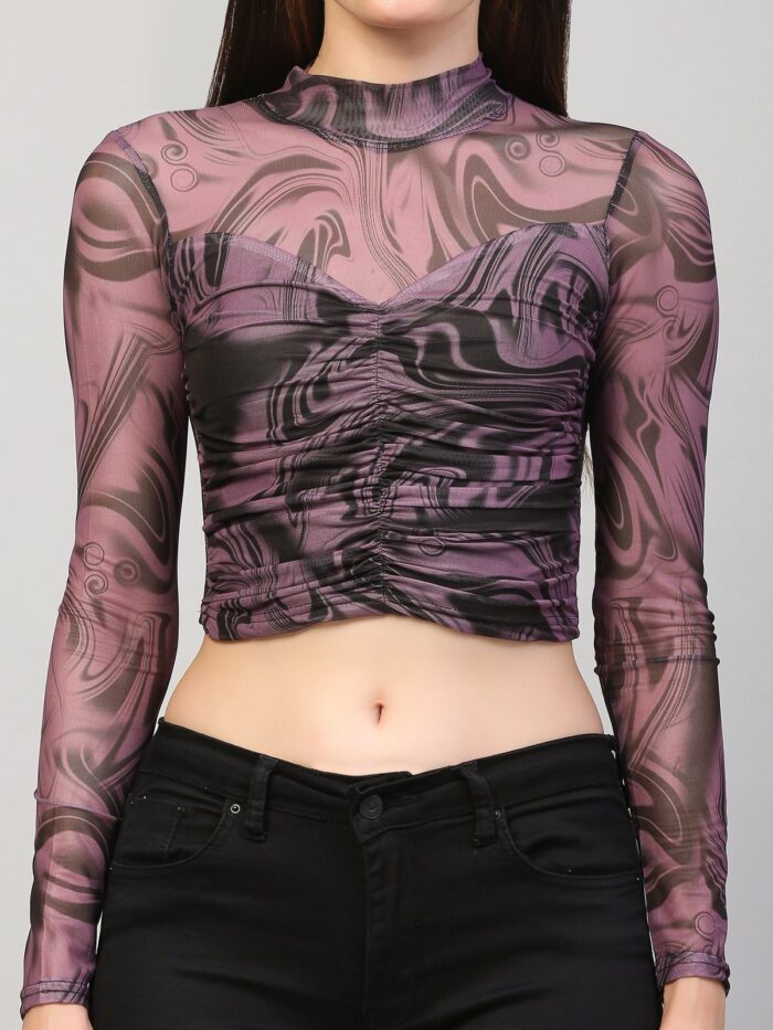 Tie And Dye Multicolor Top For Women
