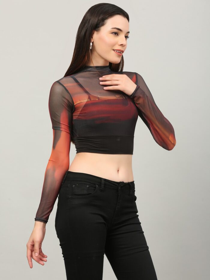 Tie And Dye Multicolor Top For Women