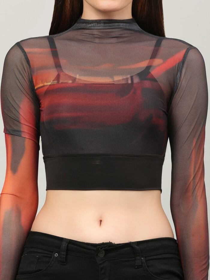 Tie And Dye Multicolor Top For Women