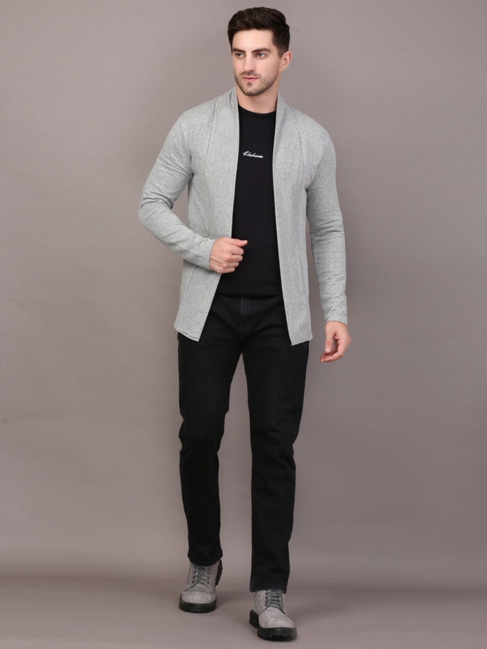 Men Grey Open Casual Shrug