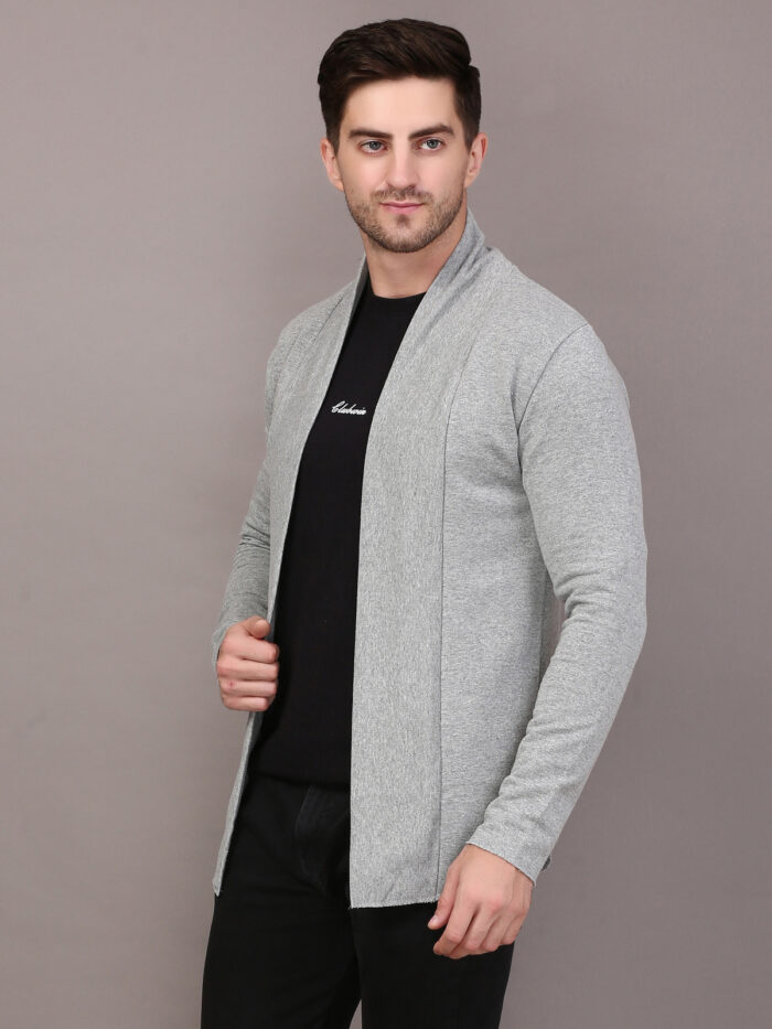 Men Grey Open Casual Shrug