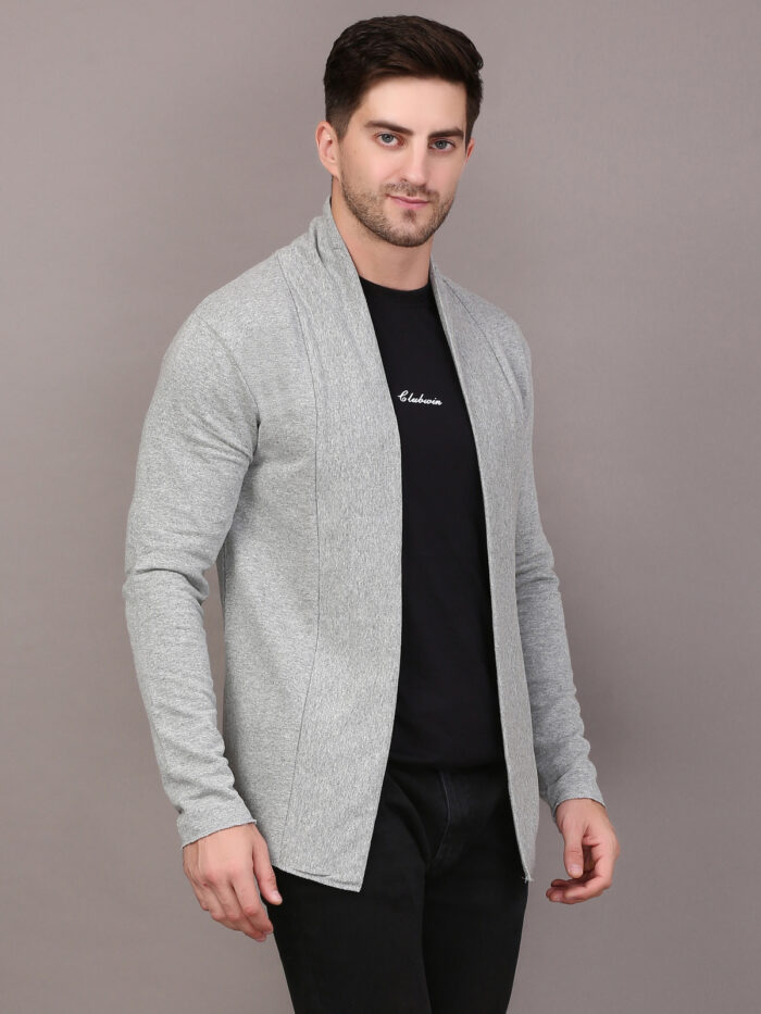 Men Grey Open Casual Shrug