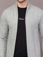 Men Grey Open Casual Shrug