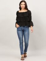 Layered Ruffle Tops For Women
