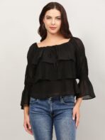 Layered Ruffle Tops For Women