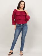 Layered Ruffle Tops For Women