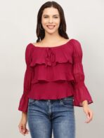 Layered Ruffle Tops For Women