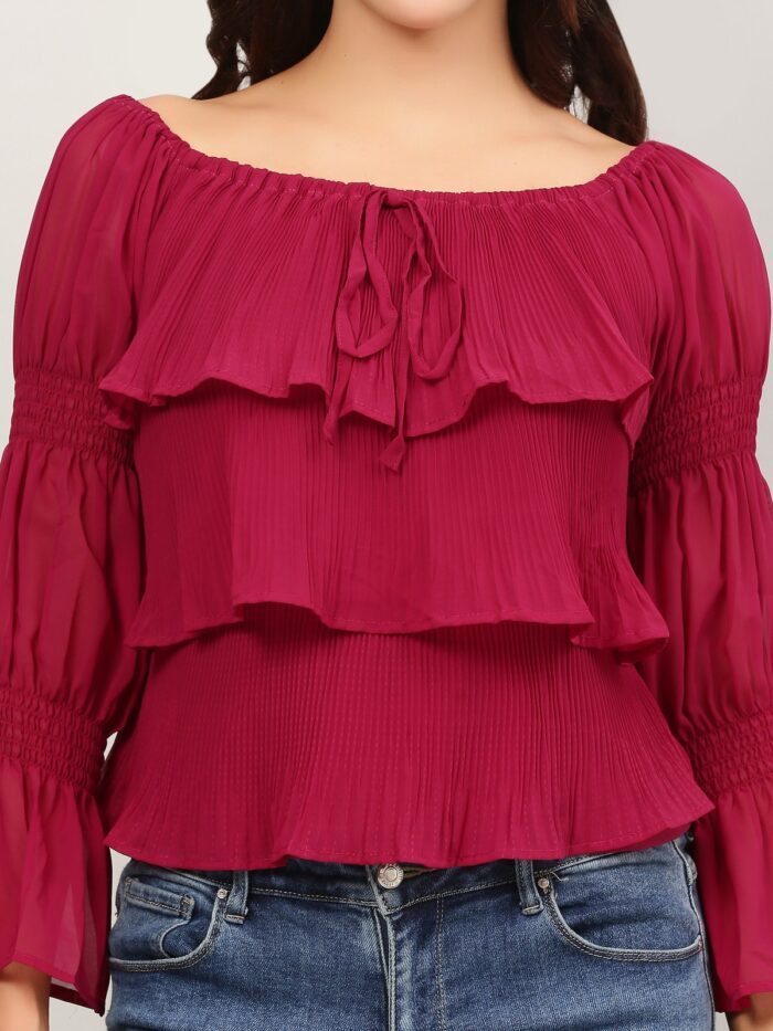 Layered Ruffle Tops For Women