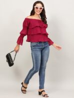 Layered Ruffle Tops For Women