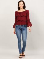 Layered Ruffle Tops For Women