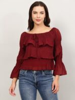 Layered Ruffle Tops For Women