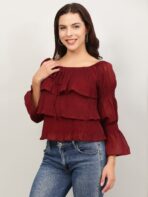 Layered Ruffle Tops For Women