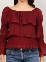 Layered Ruffle Tops For Women