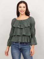 Layered Ruffle Tops For Women