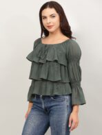 Layered Ruffle Tops For Women