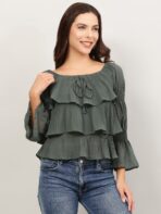 Layered Ruffle Tops For Women