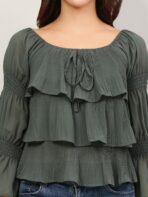 Layered Ruffle Tops For Women