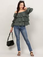 Layered Ruffle Tops For Women