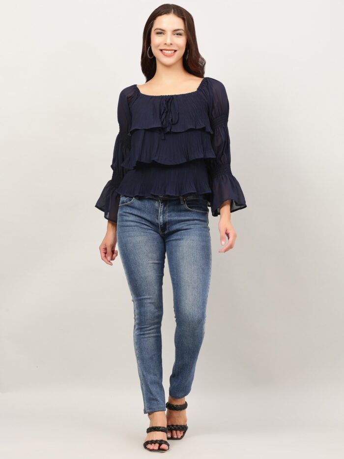 Layered Ruffle Tops For Women