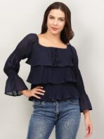 Layered Ruffle Tops For Women