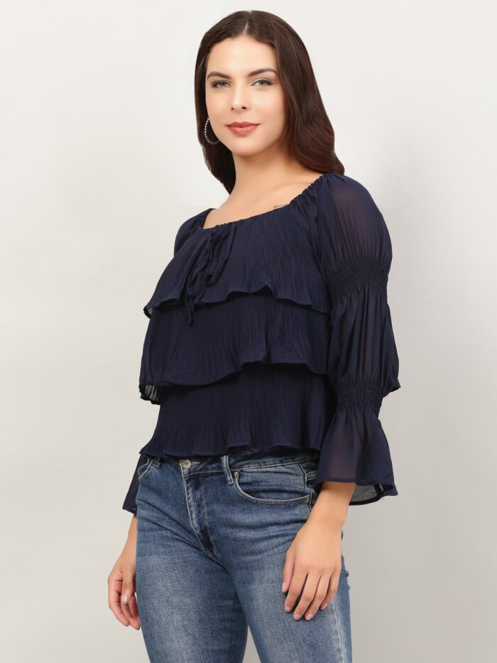 Layered Ruffle Tops For Women