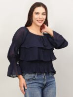 Layered Ruffle Tops For Women