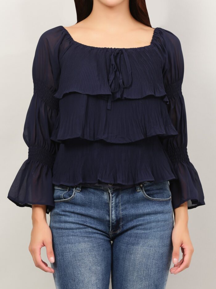 Layered Ruffle Tops For Women