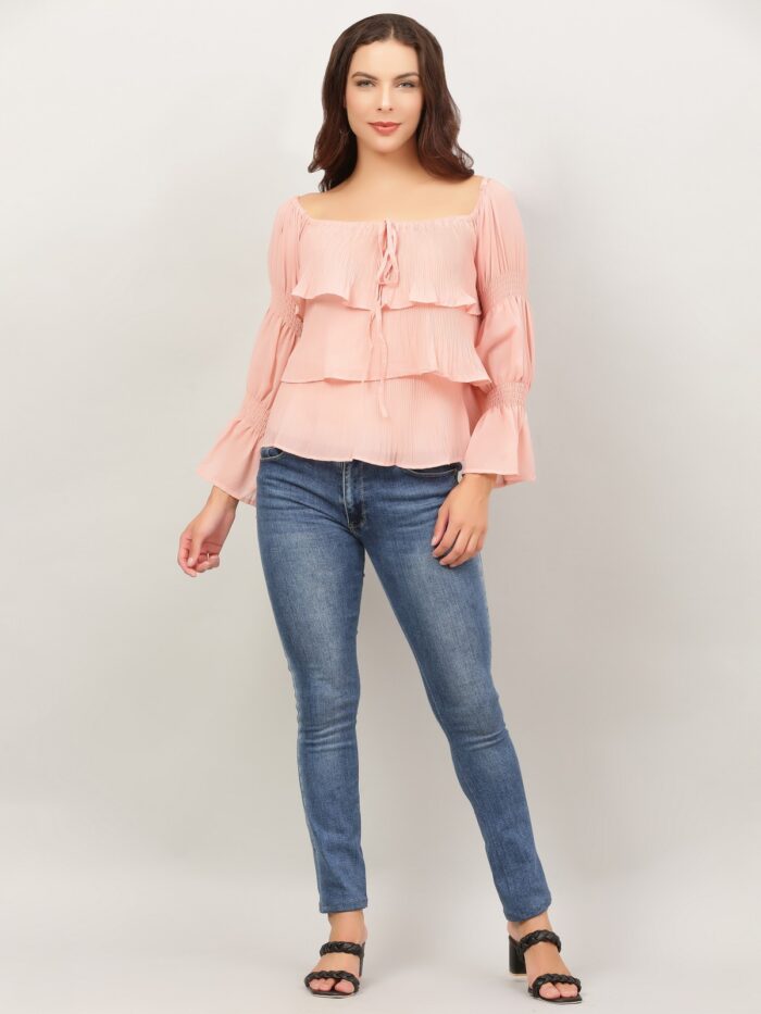 Layered Ruffle Tops For Women