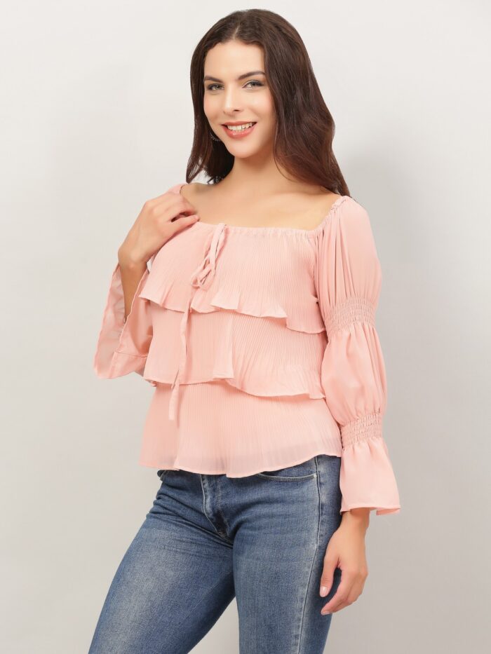 Layered Ruffle Tops For Women