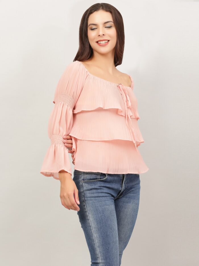 Layered Ruffle Tops For Women